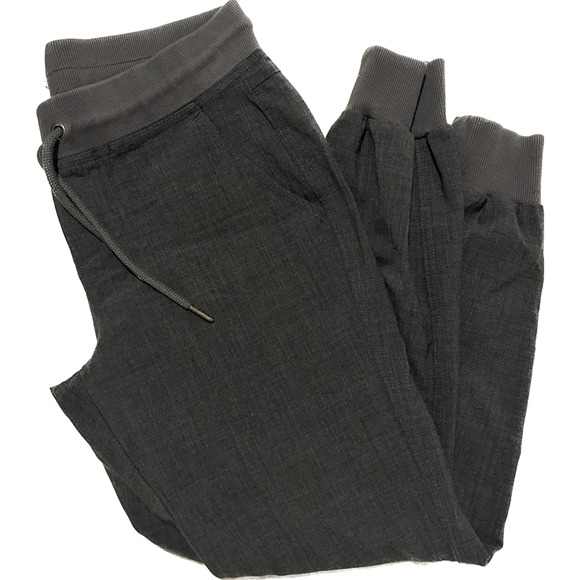 Athleta Wool City Joggers Charcoal Heather Gray Drawstring Pants Women's Size 4 - Picture 2 of 10